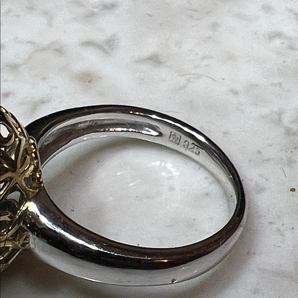 Designer Michelle Albala 925 Vermeil Turquoise Ring - Picture 6 of 8